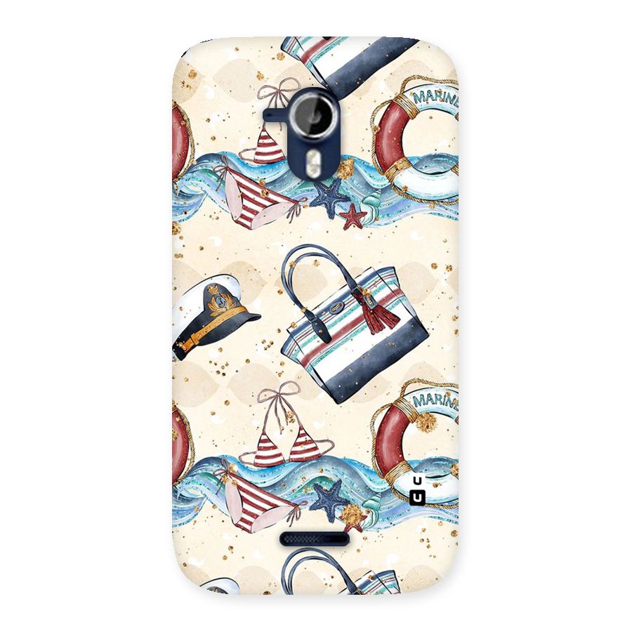 Marine Bag Design Back Case for Micromax Canvas Magnus A117