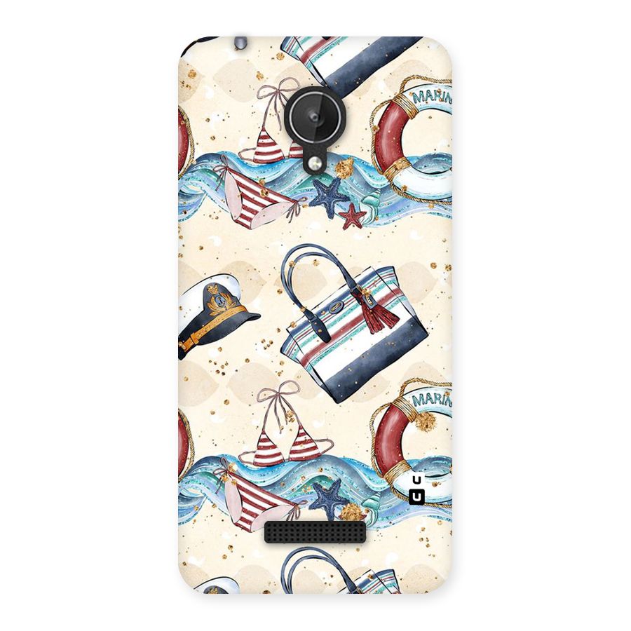 Marine Bag Design Back Case for Micromax Canvas Spark Q380