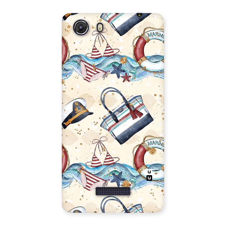 Marine Bag Design Back Case for Micromax Unite 3