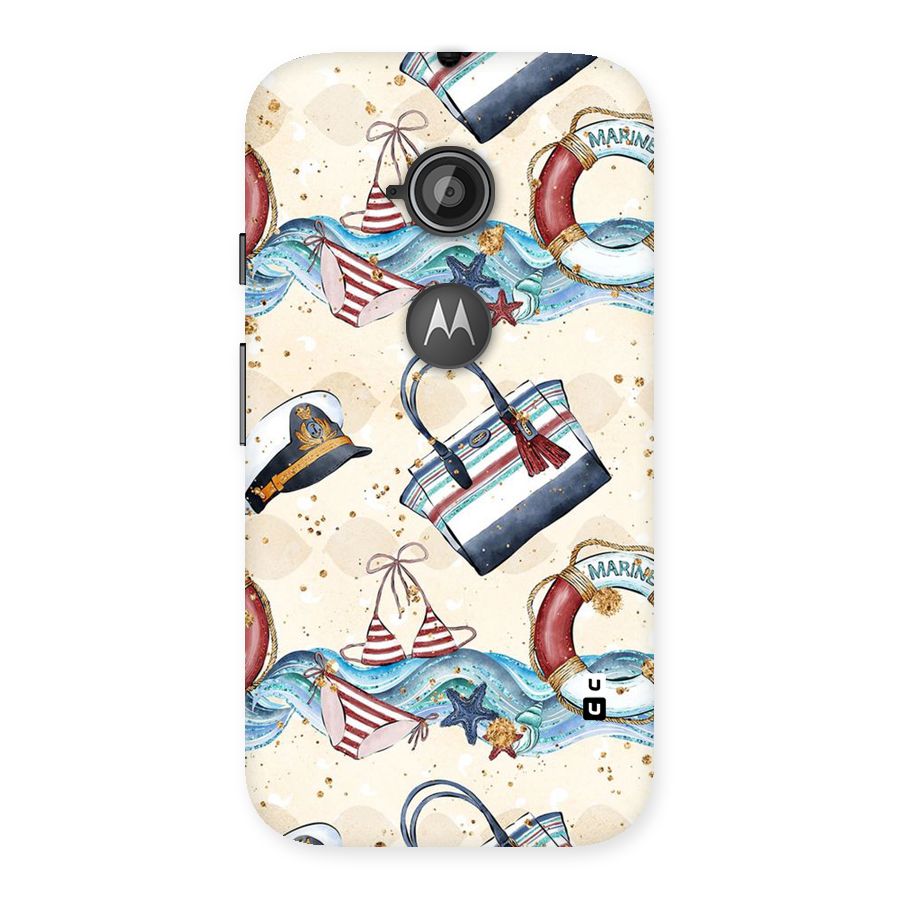 Marine Bag Design Back Case for Moto E 2nd Gen