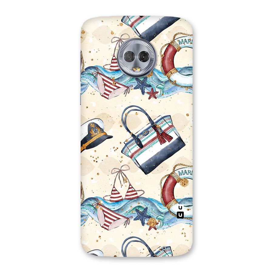 Marine Bag Design Back Case for Moto G6 Plus