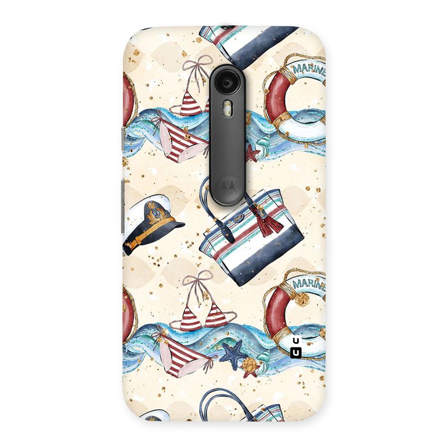 Marine Bag Design Back Case for Moto G Turbo