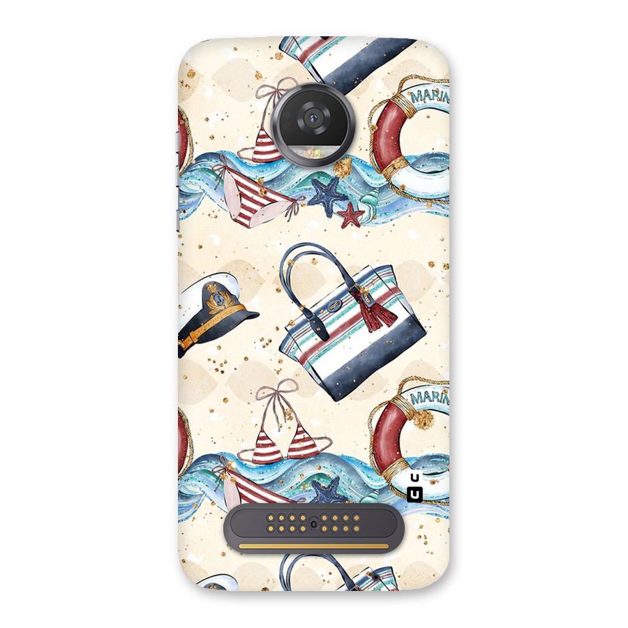 Marine Bag Design Back Case for Moto Z2 Play
