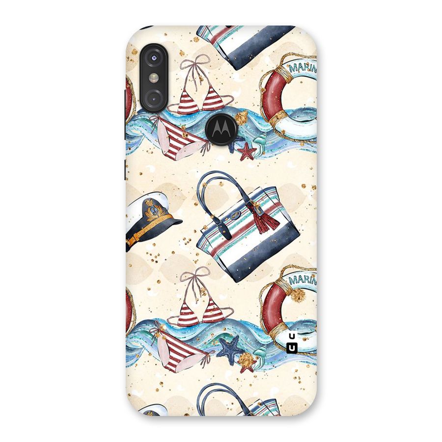 Marine Bag Design Back Case for Motorola One Power