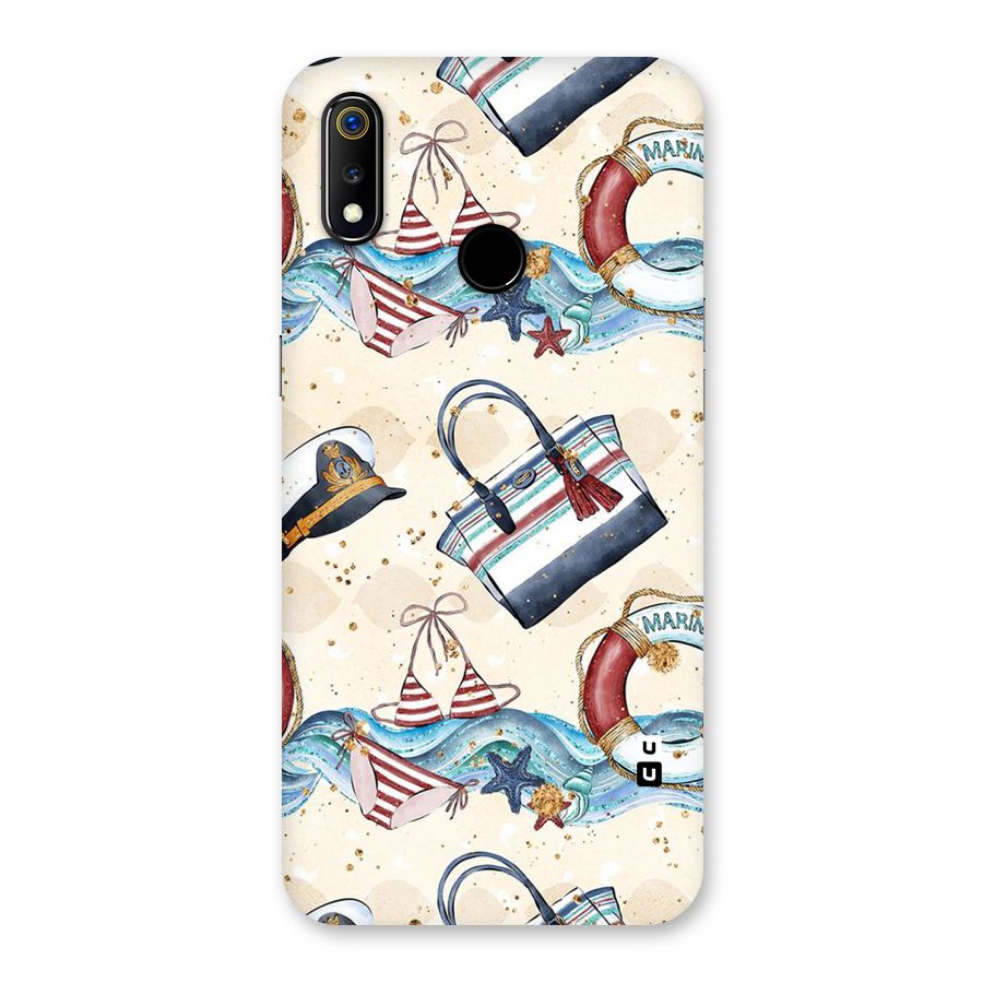 Marine Bag Design Back Case for Realme 3