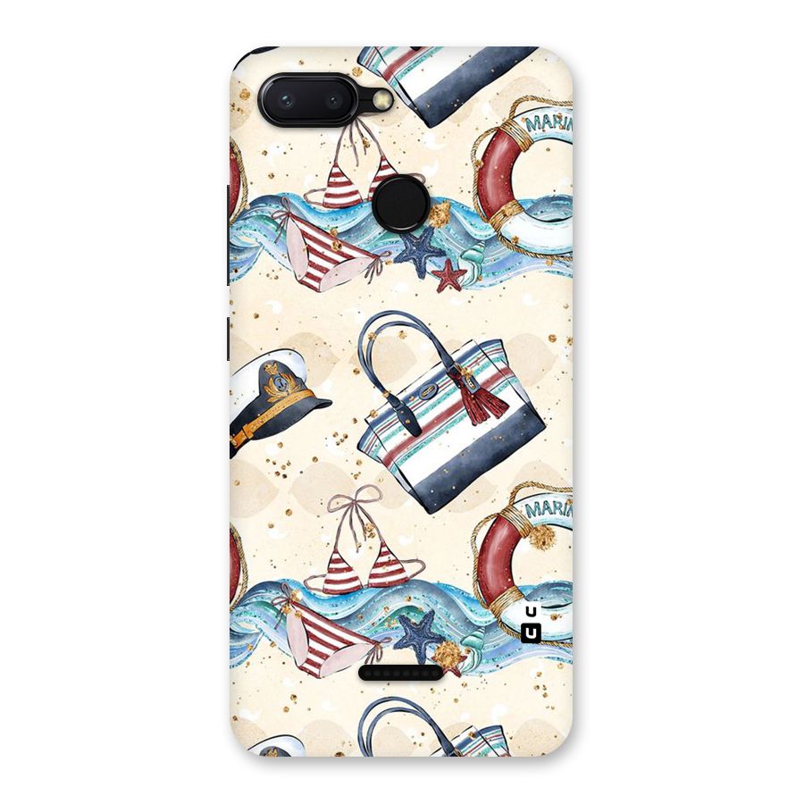 Marine Bag Design Back Case for Redmi 6