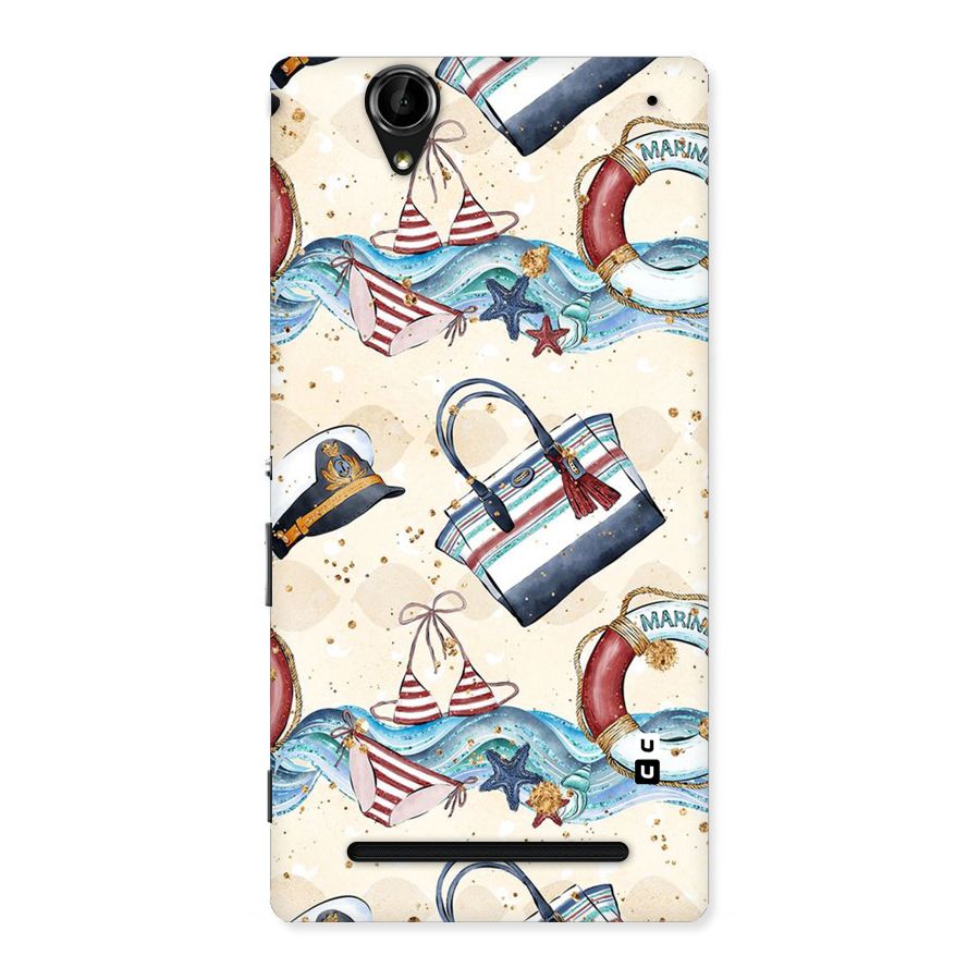 Marine Bag Design Back Case for Sony Xperia T2