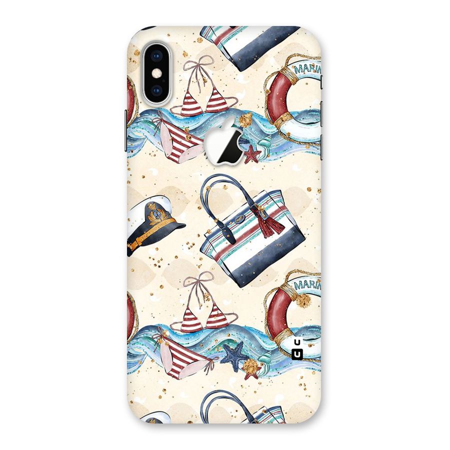 Marine Bag Design Back Case for iPhone XS Max Apple Cut