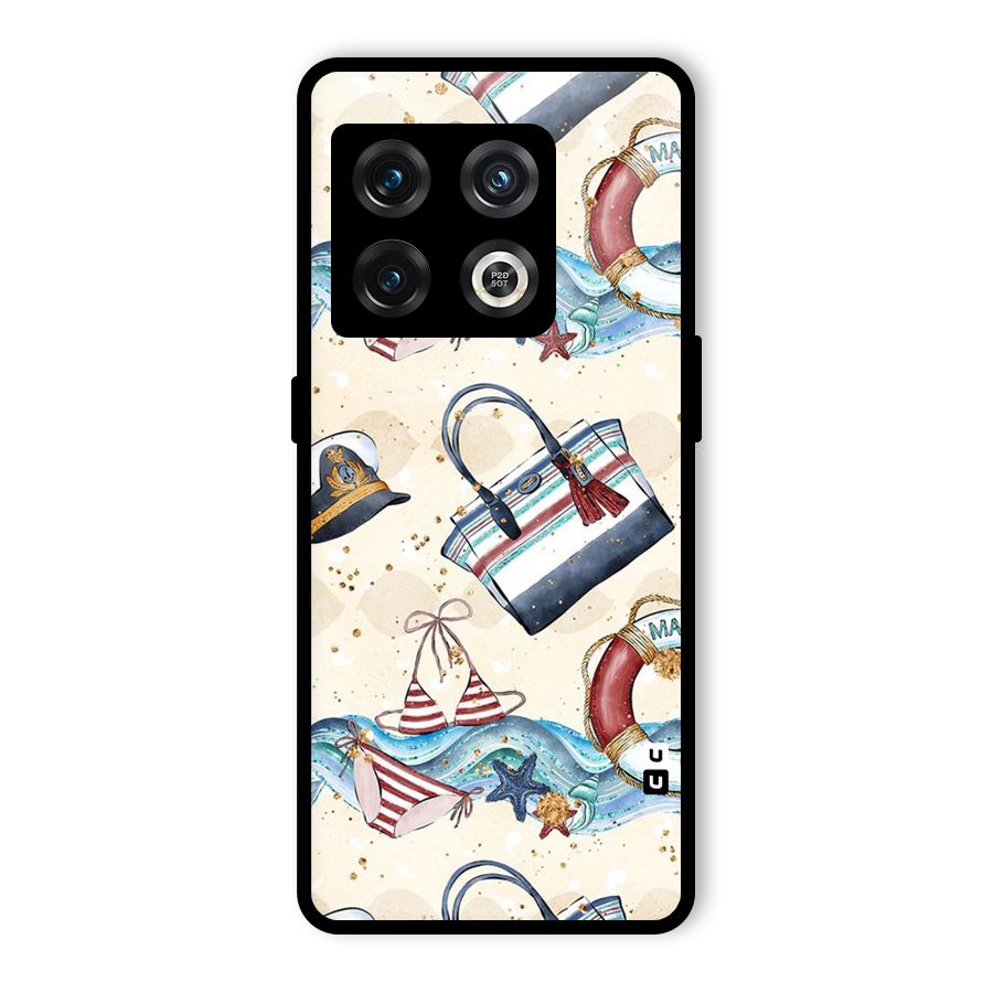 Marine Bag Design Glass Back Case for OnePlus 10 Pro 5G