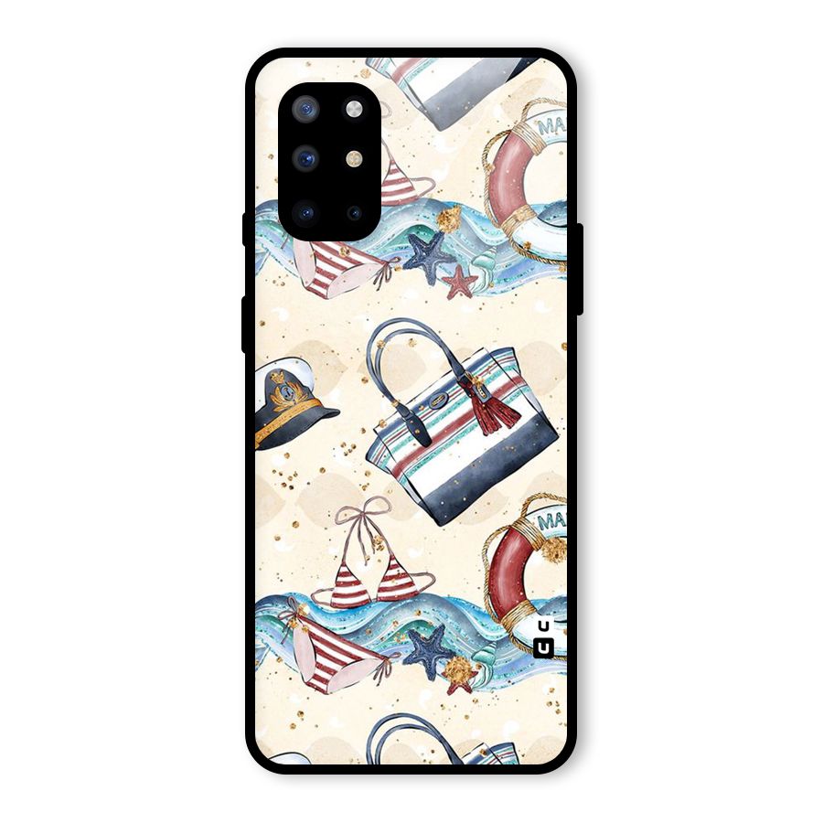 Marine Bag Design Glass Back Case for OnePlus 8T