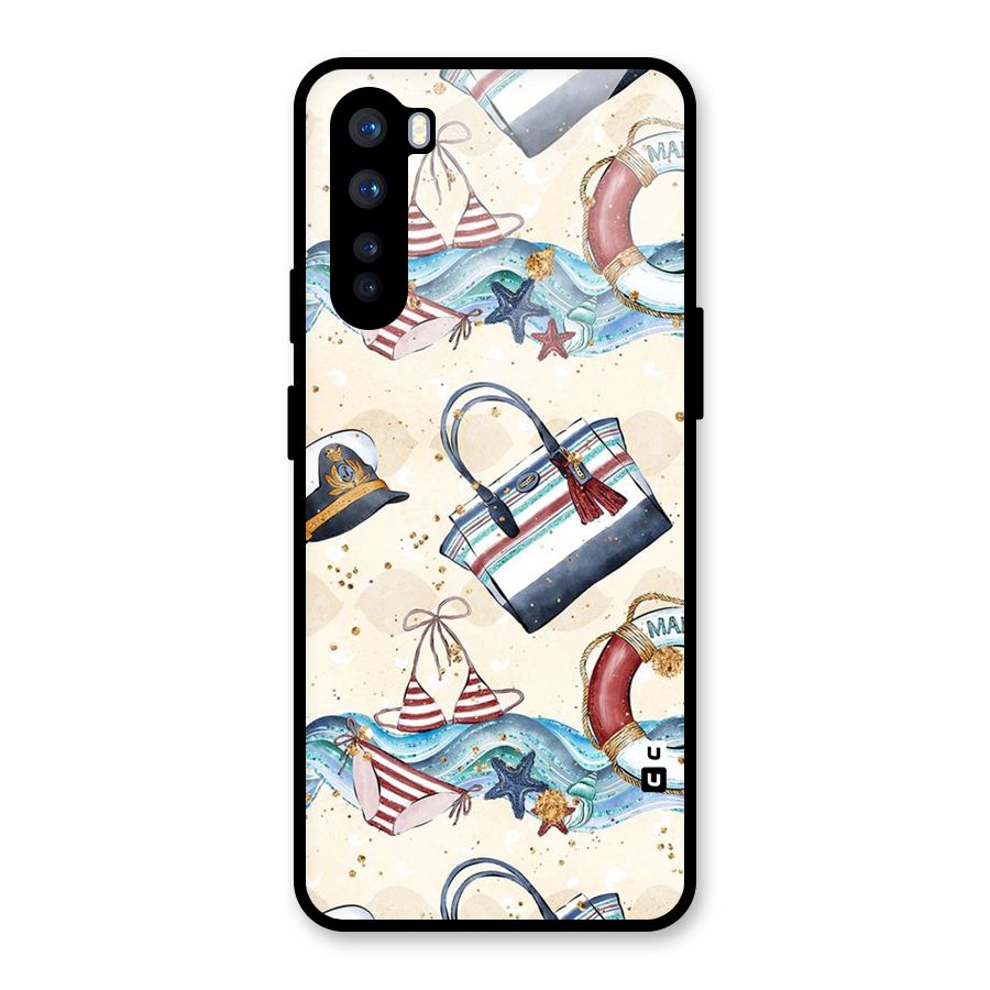 Marine Bag Design Glass Back Case for OnePlus Nord