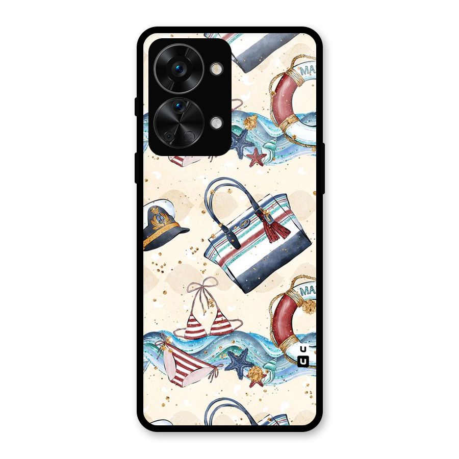 Marine Bag Design Glass Back Case for OnePlus Nord 2T