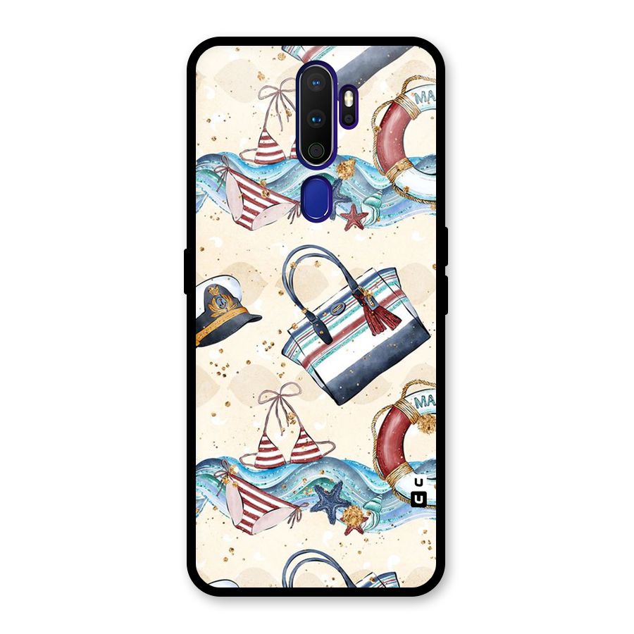 Marine Bag Design Glass Back Case for Oppo A9 (2020)