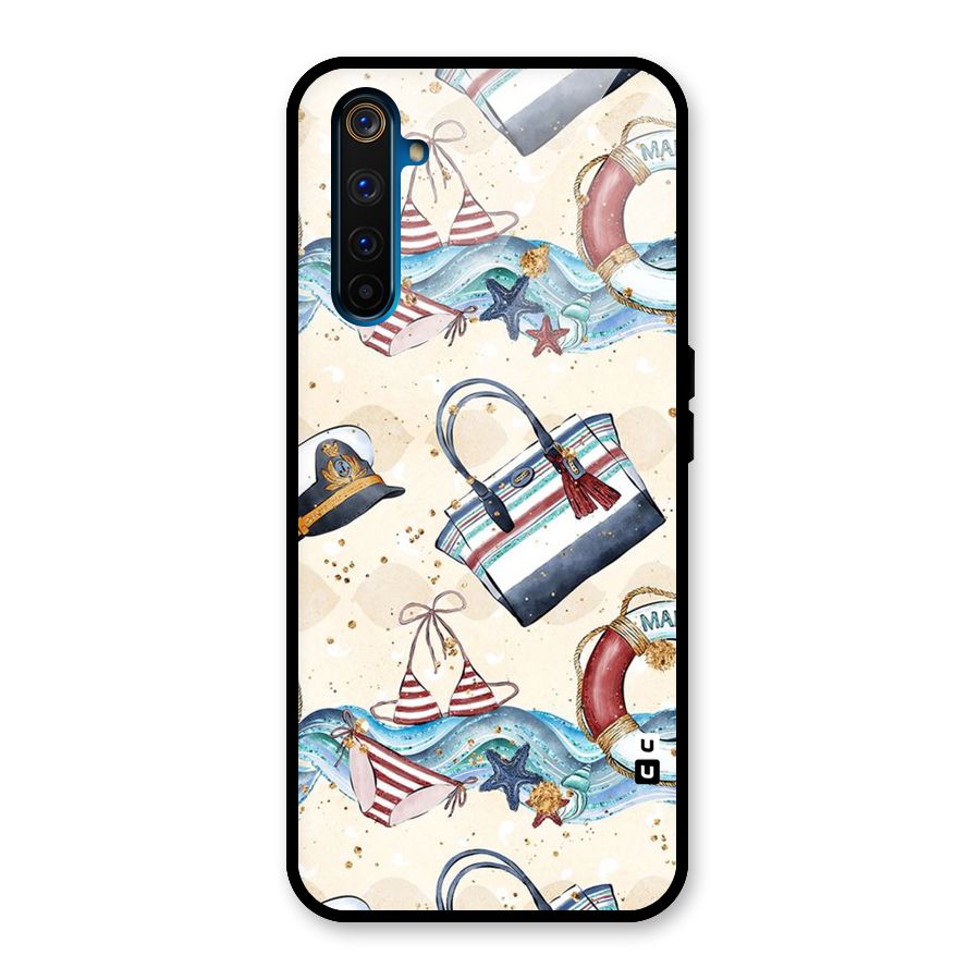 Marine Bag Design Glass Back Case for Realme 6 Pro