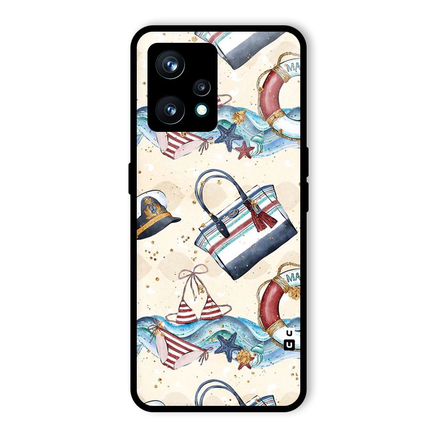 Marine Bag Design Glass Back Case for Realme 9 Pro Plus 5G