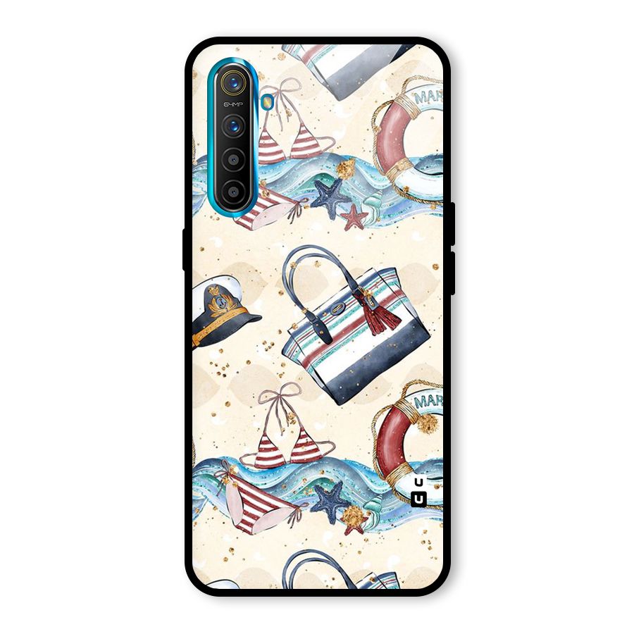 Marine Bag Design Glass Back Case for Realme X2