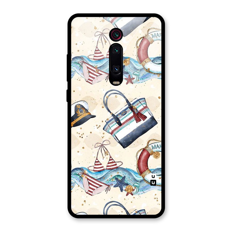 Marine Bag Design Glass Back Case for Redmi K20 Pro