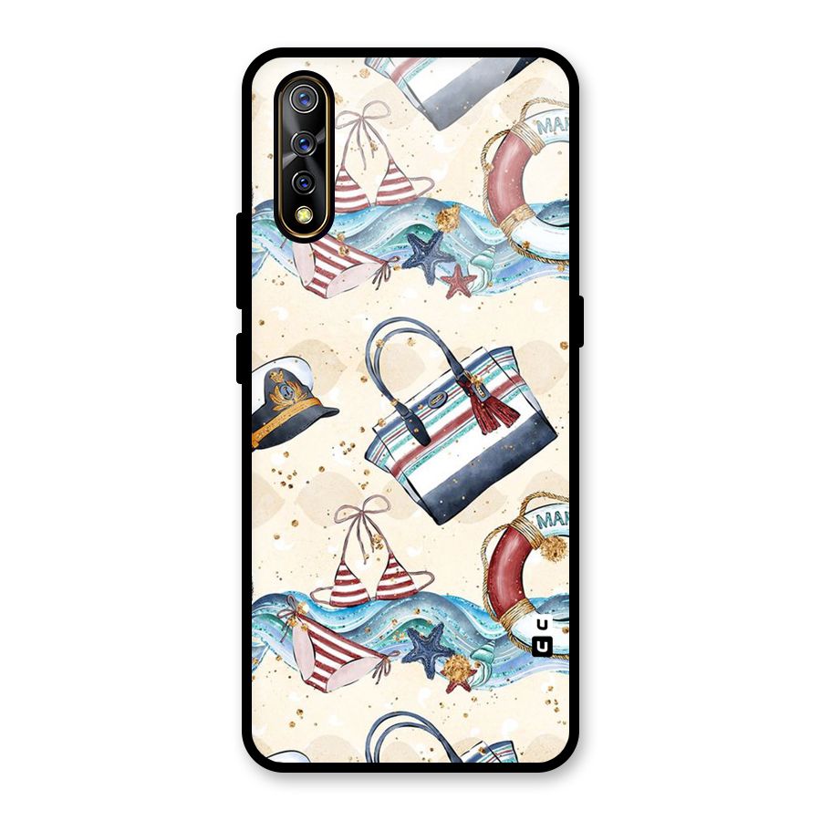 Marine Bag Design Glass Back Case for Vivo S1