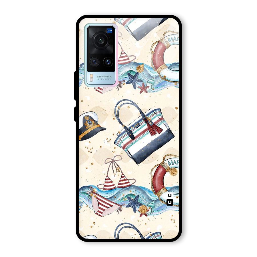 Marine Bag Design Glass Back Case for Vivo X60