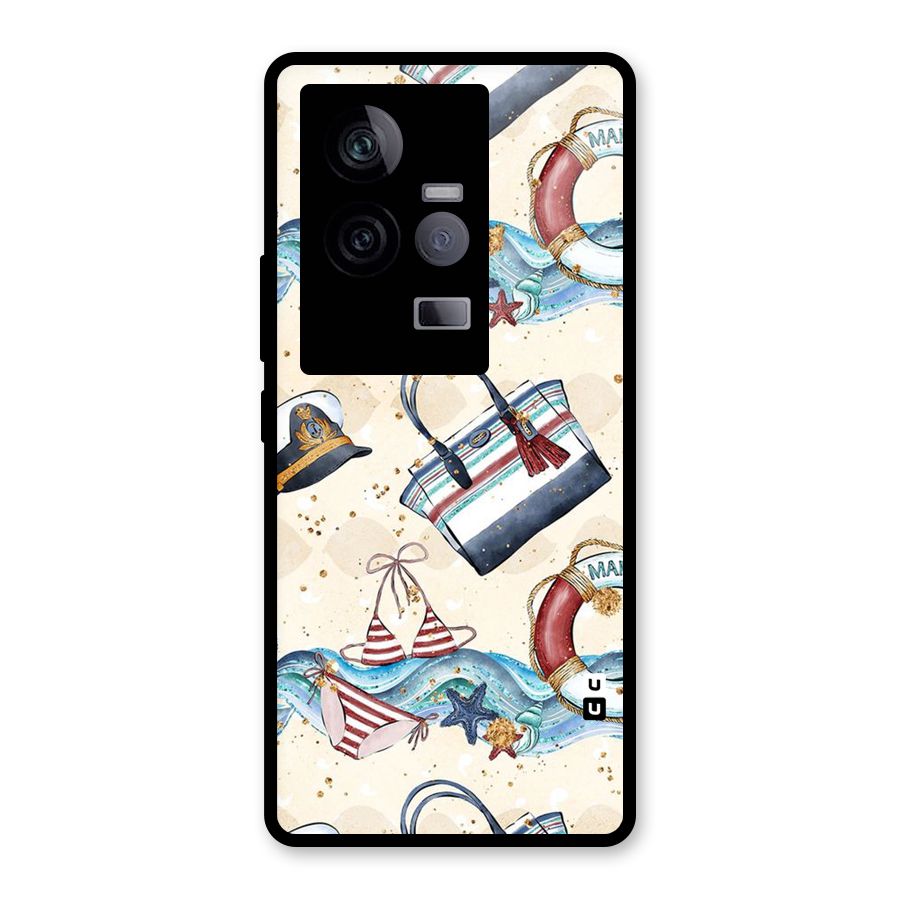 Marine Bag Design Glass Back Case for Vivo iQOO 11 5G