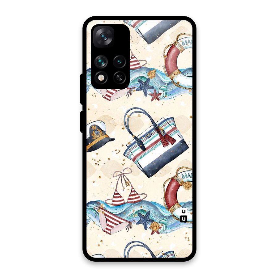 Marine Bag Design Glass Back Case for Xiaomi 11i HyperCharge 5G