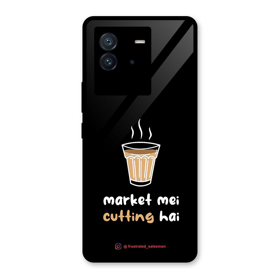 Market Mei Cutting Hai Black Glass Back Case for Vivo iQOO Neo 6 5G