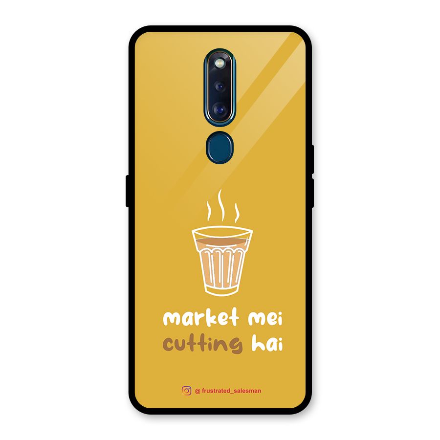 Market Mei Cutting Hai Mustard Yellow Glass Back Case for Oppo F11 Pro