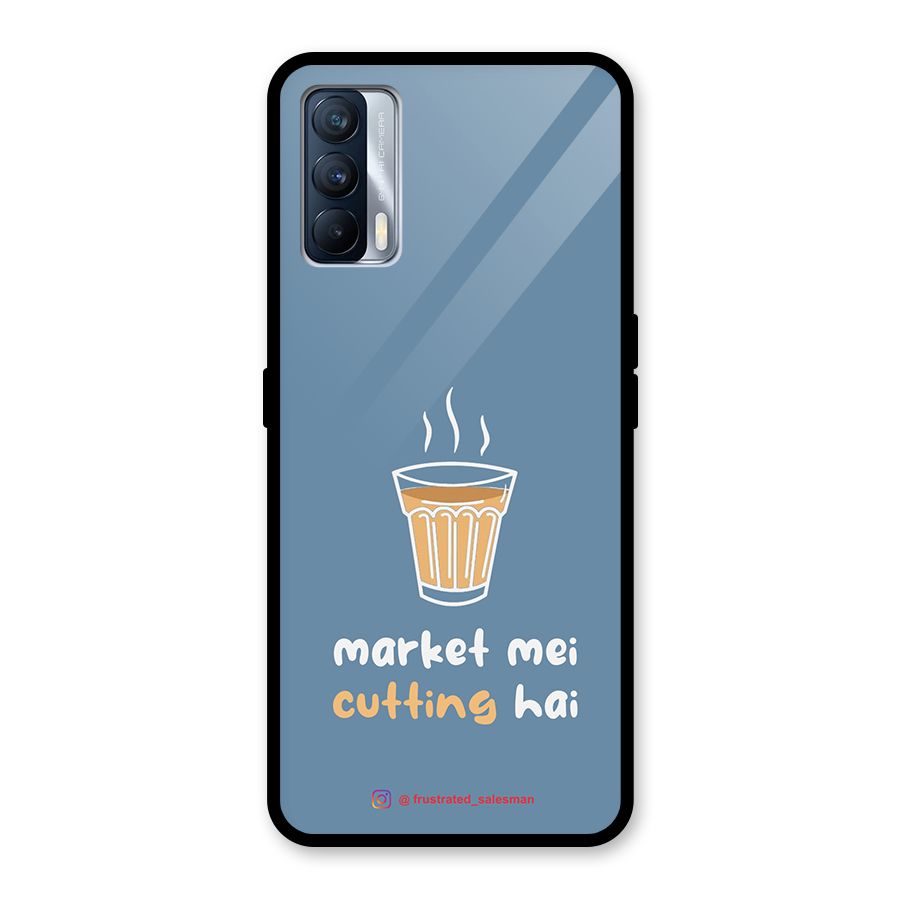 Market Mei Cutting Hai SteelBlue Glass Back Case for Realme X7