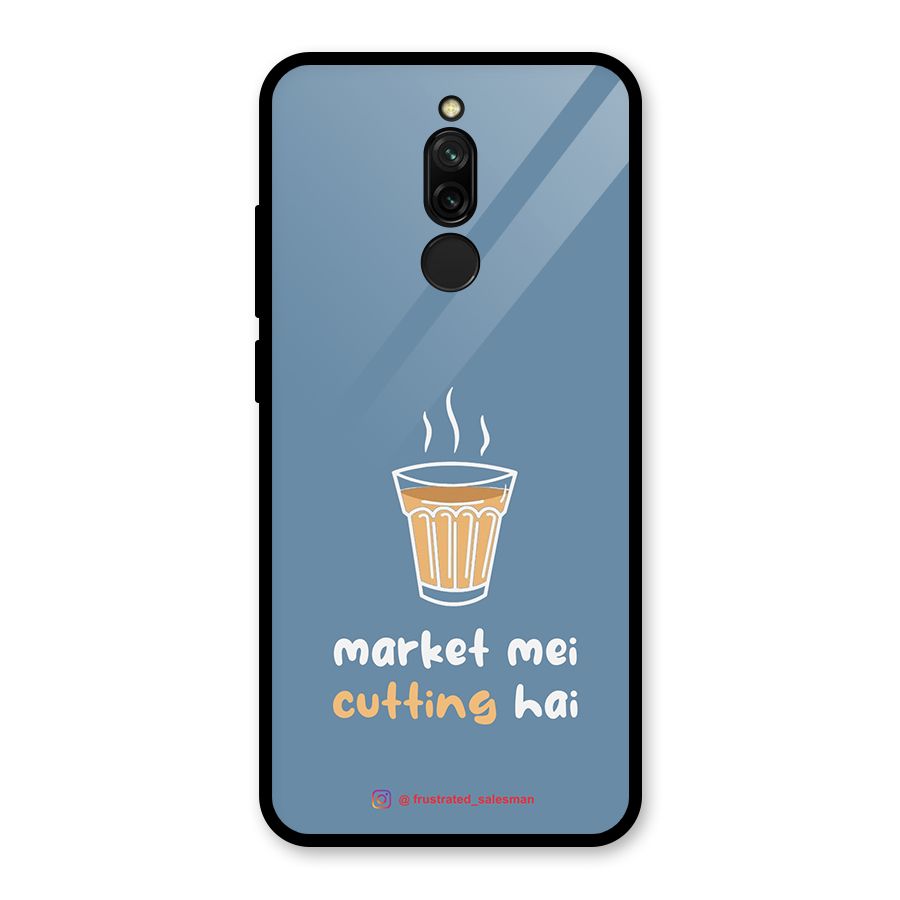 Market Mei Cutting Hai SteelBlue Glass Back Case for Redmi 8