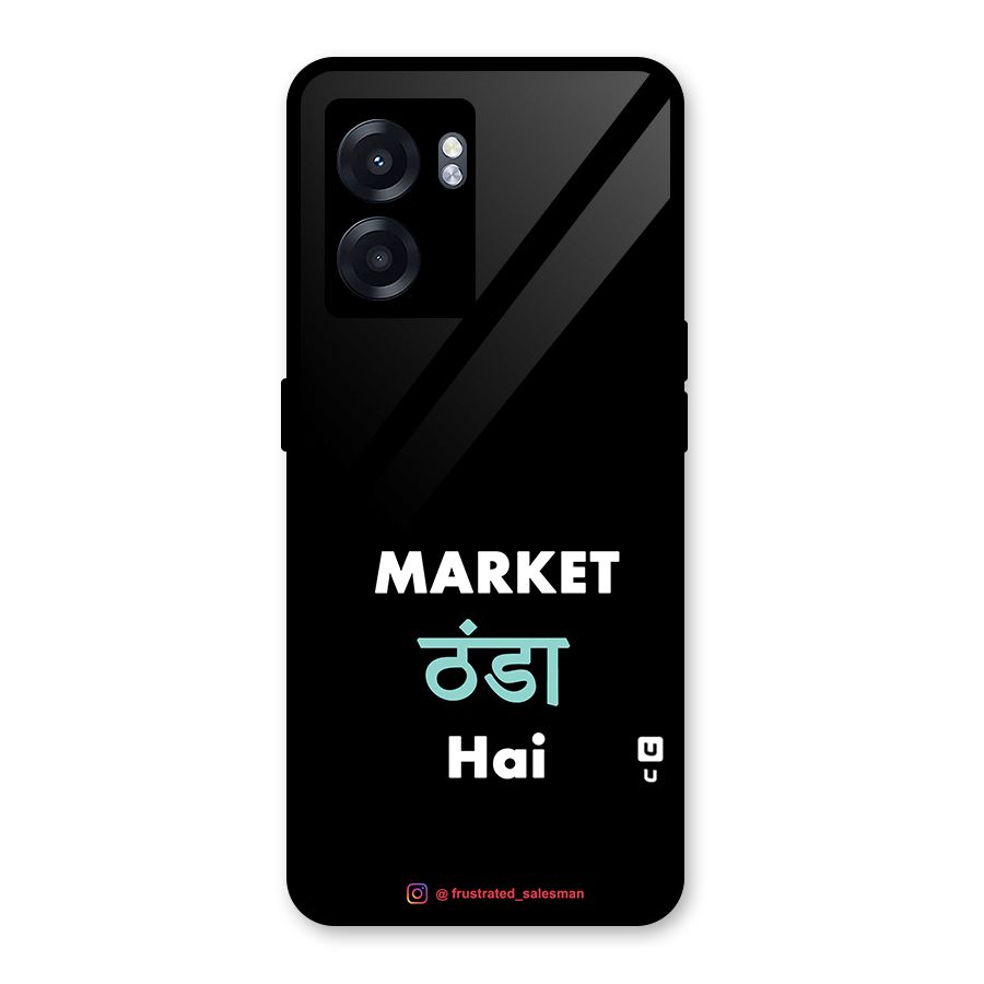 Market Thanda Hai Black Glass Back Case for Realme Narzo 50 5G