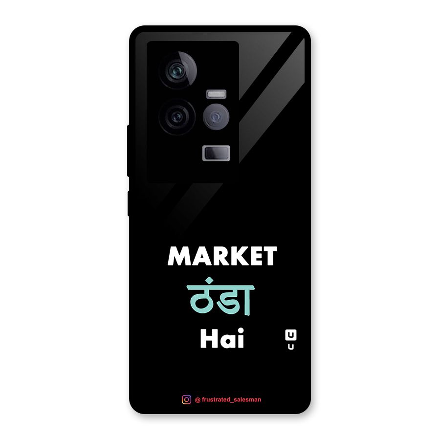 Market Thanda Hai Black Glass Back Case for Vivo iQOO 11 5G