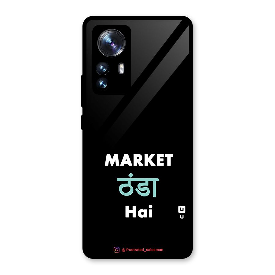 Market Thanda Hai Black Glass Back Case for Xiaomi 12 Pro