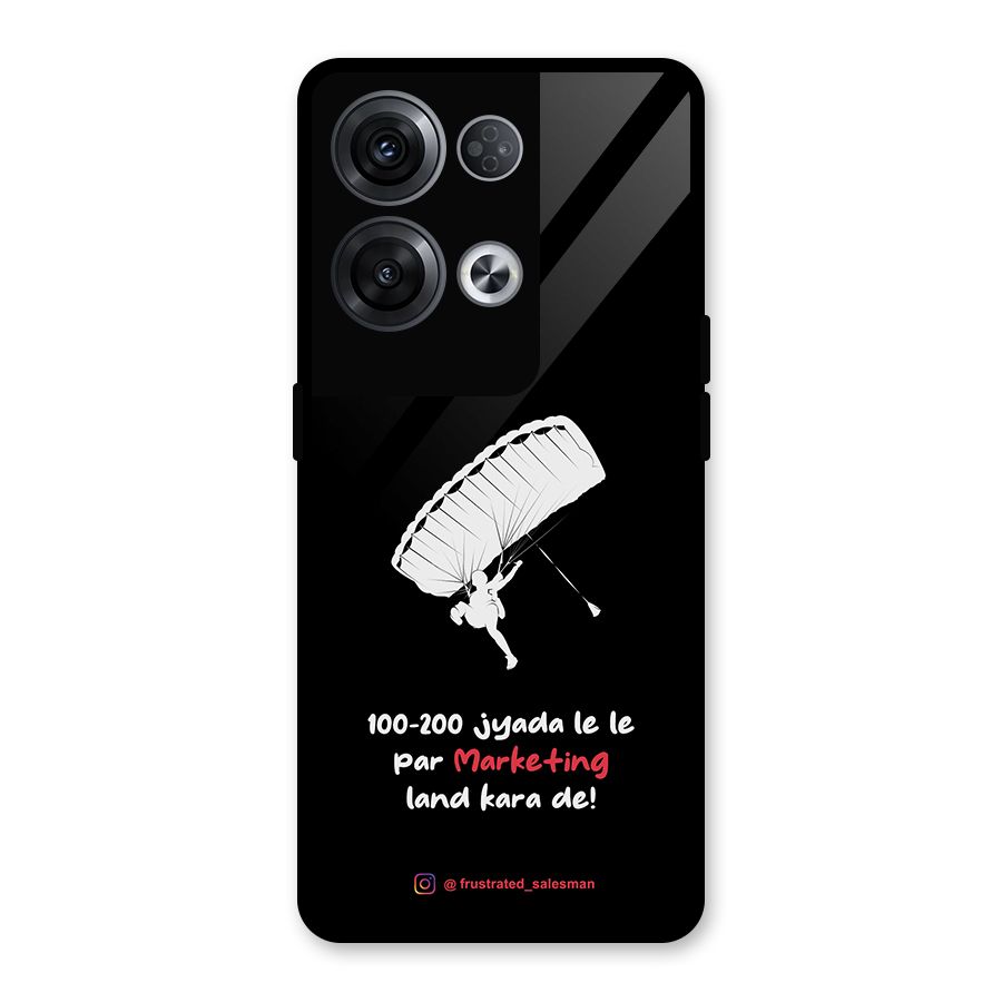 Marketing Land Kara De Black Glass Back Case for Oppo Reno8 Pro 5G