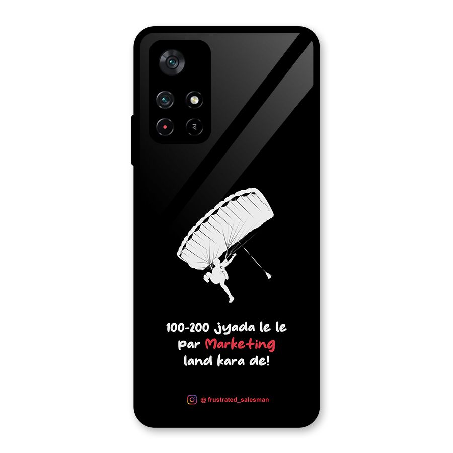 Marketing Land Kara De Black Glass Back Case for Poco M4 Pro 5G