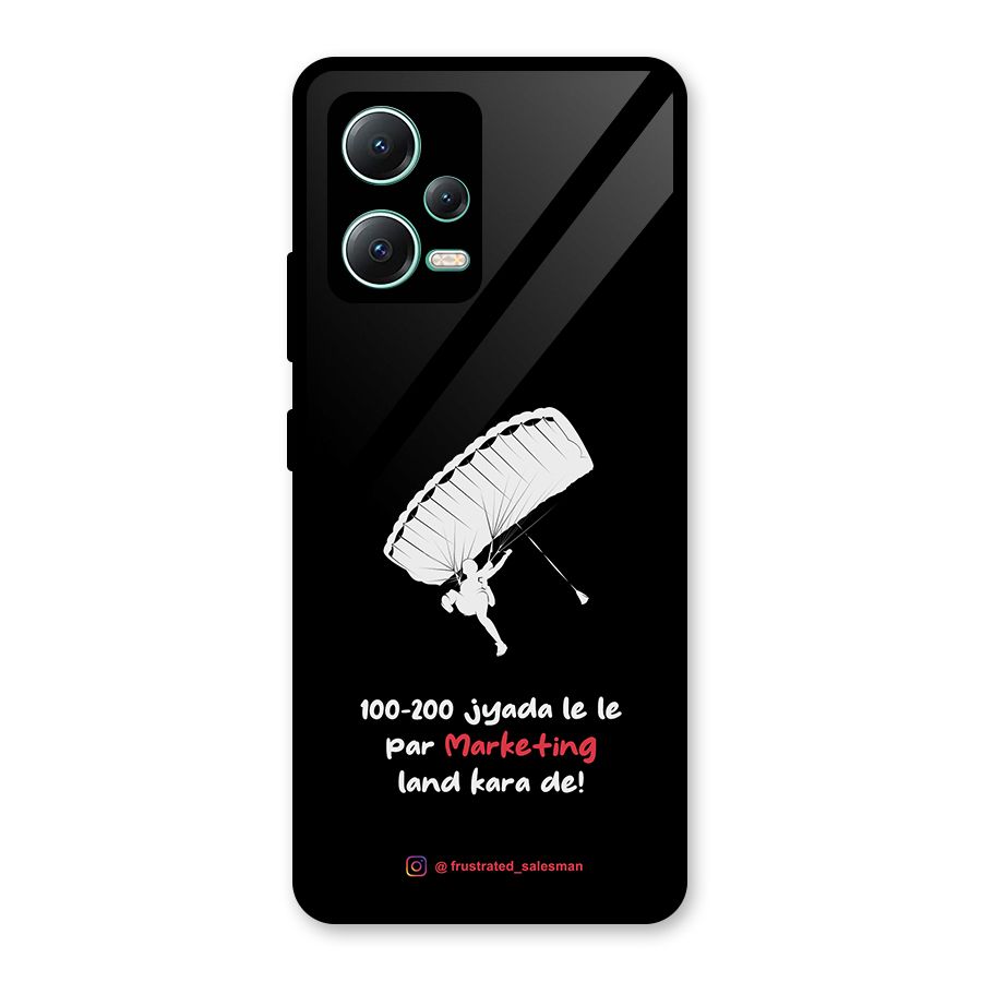 Marketing Land Kara De Black Glass Back Case for Redmi Note 12 5G