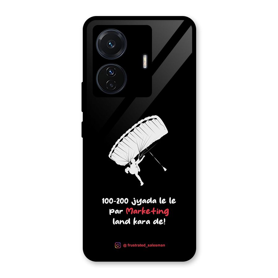 Marketing Land Kara De Black Glass Back Case for Vivo T1 Pro