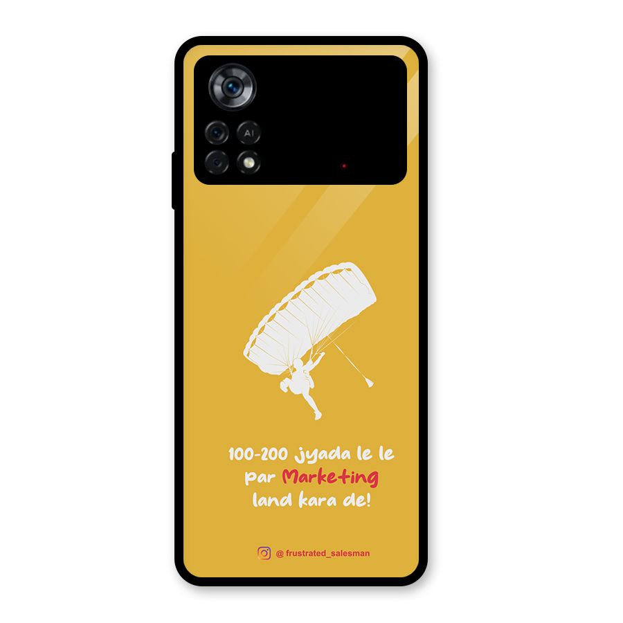 Marketing Land Kara De Mustard Yellow Glass Back Case for Poco X4 Pro 5G