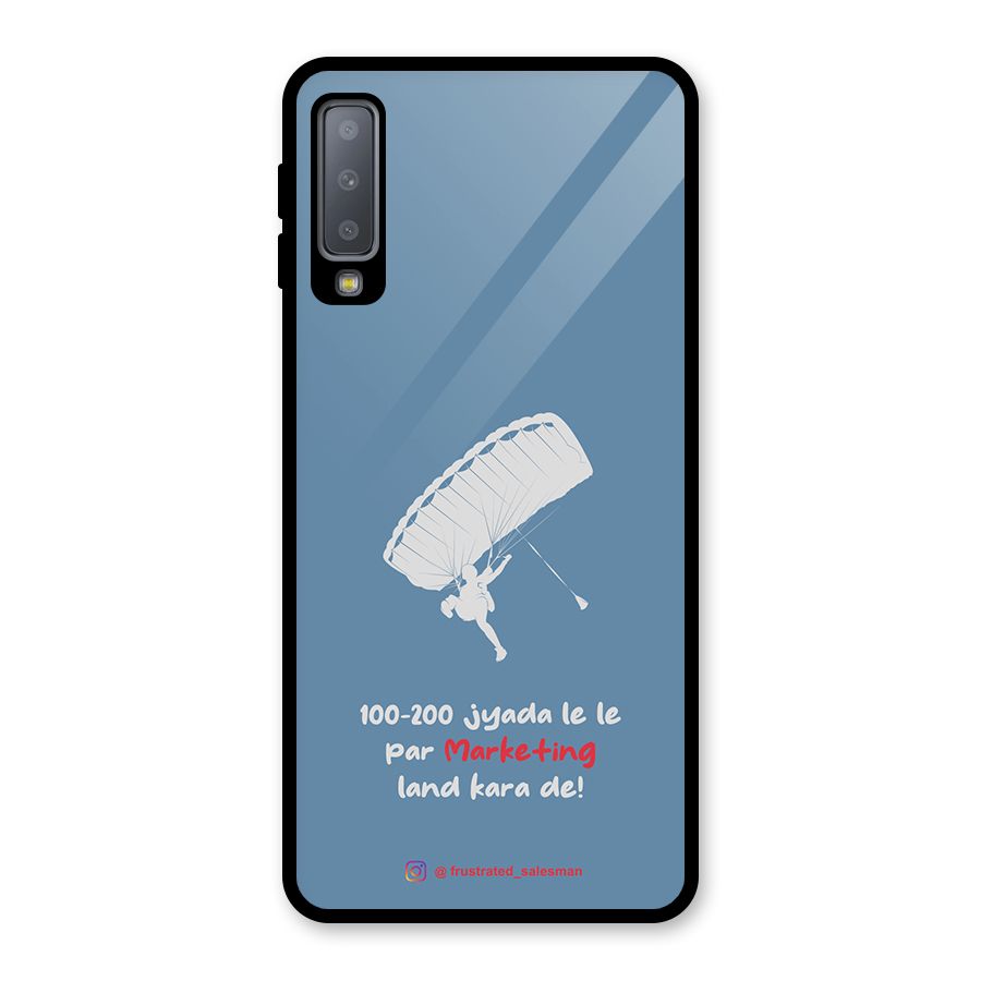 Marketing Land Kara De SteelBlue Glass Back Case for Galaxy A7 (2018)
