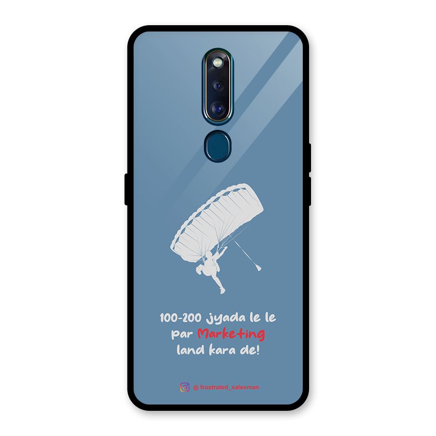 Marketing Land Kara De SteelBlue Glass Back Case for Oppo F11 Pro