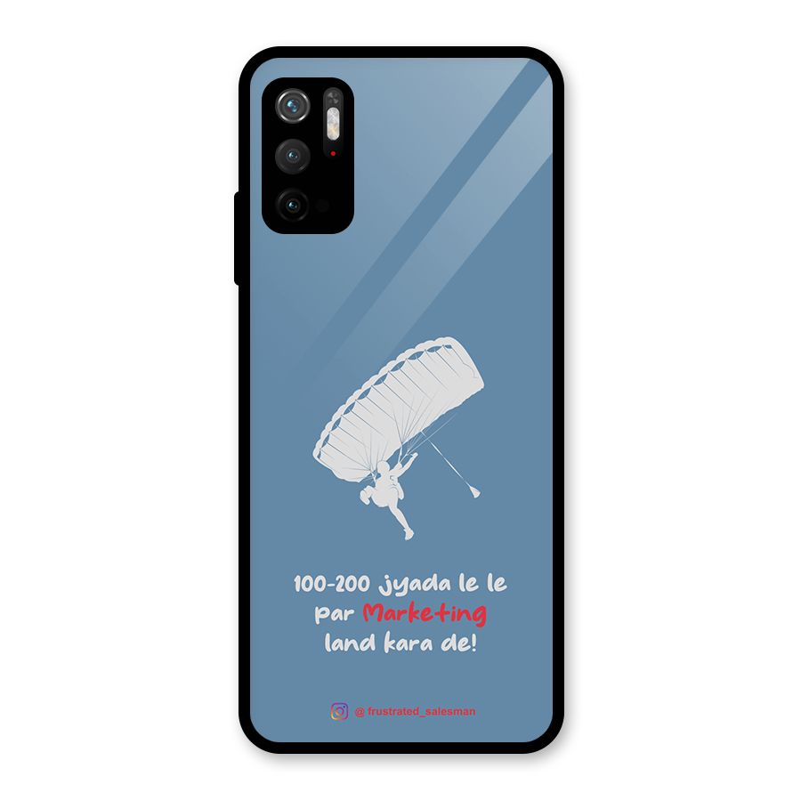 Marketing Land Kara De SteelBlue Glass Back Case for Poco M3 Pro 5G