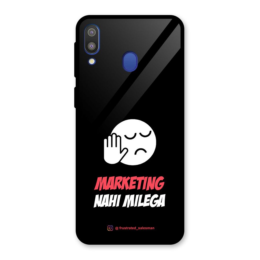 Marketing Nahi Milega Black Glass Back Case for Galaxy M20