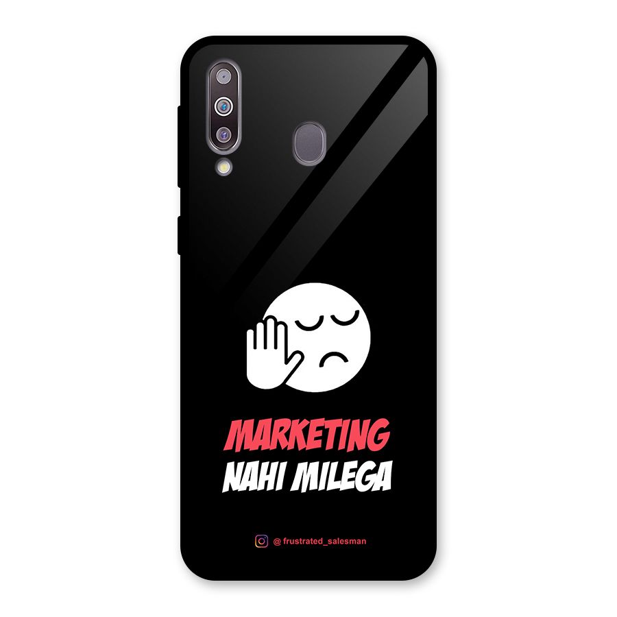 Marketing Nahi Milega Black Glass Back Case for Galaxy M30