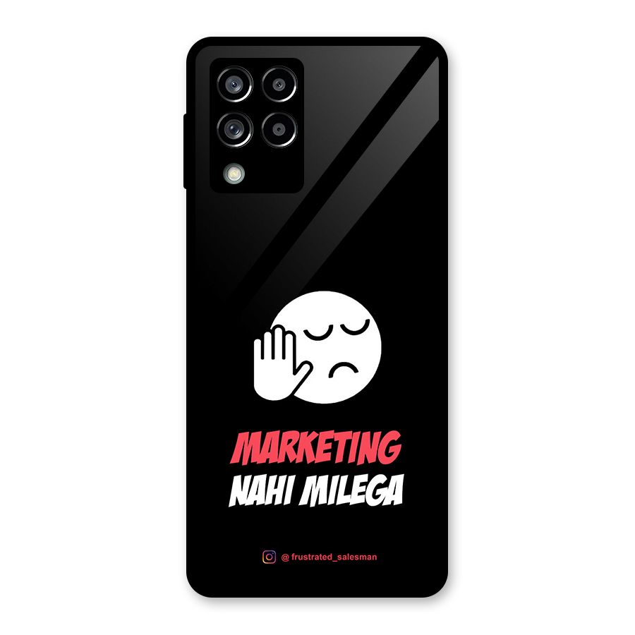 Marketing Nahi Milega Black Glass Back Case for Galaxy M53 5G