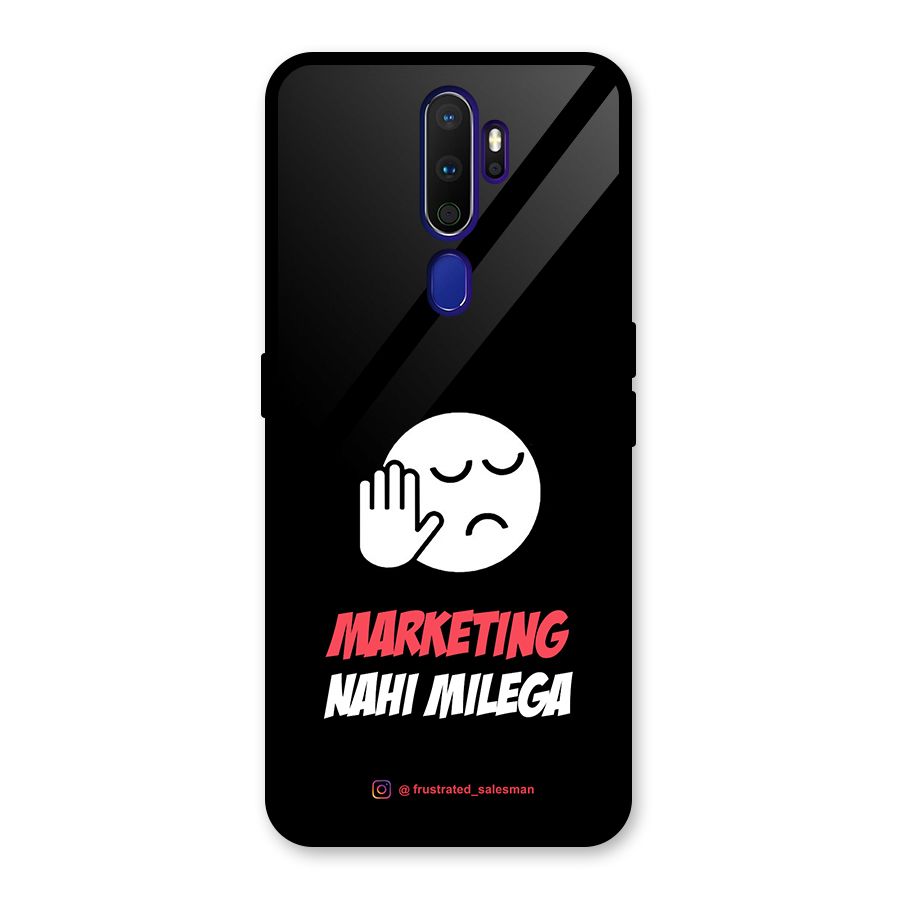Marketing Nahi Milega Black Glass Back Case for Oppo A9 (2020)