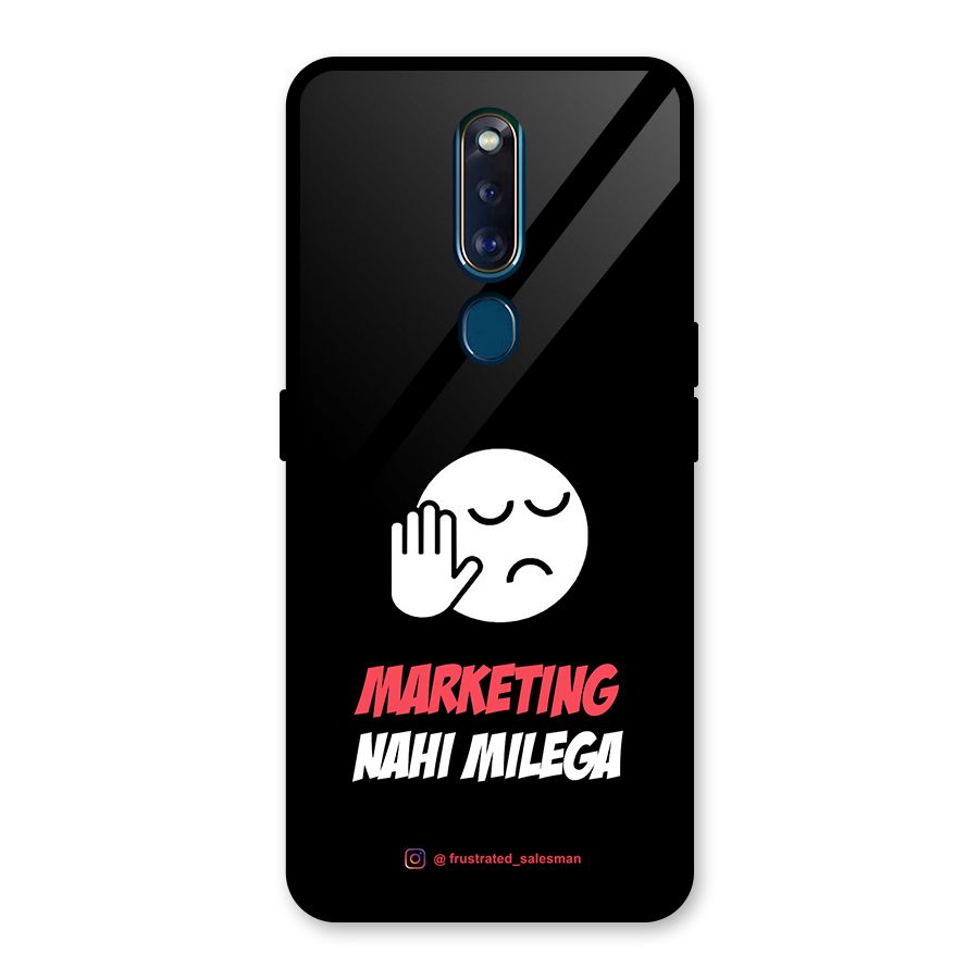 Marketing Nahi Milega Black Glass Back Case for Oppo F11 Pro