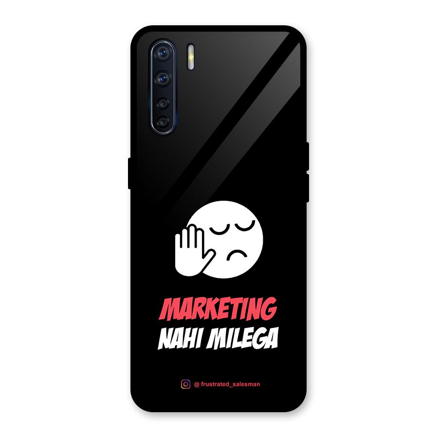Marketing Nahi Milega Black Glass Back Case for Oppo F15