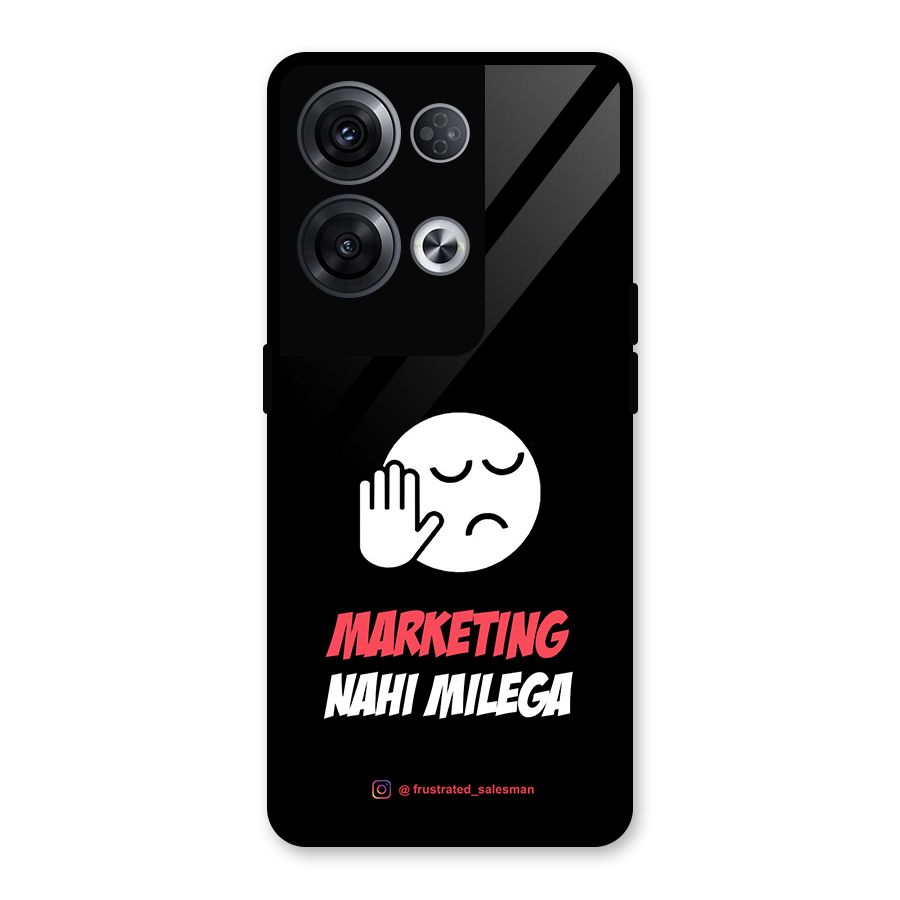 Marketing Nahi Milega Black Glass Back Case for Oppo Reno8 Pro 5G