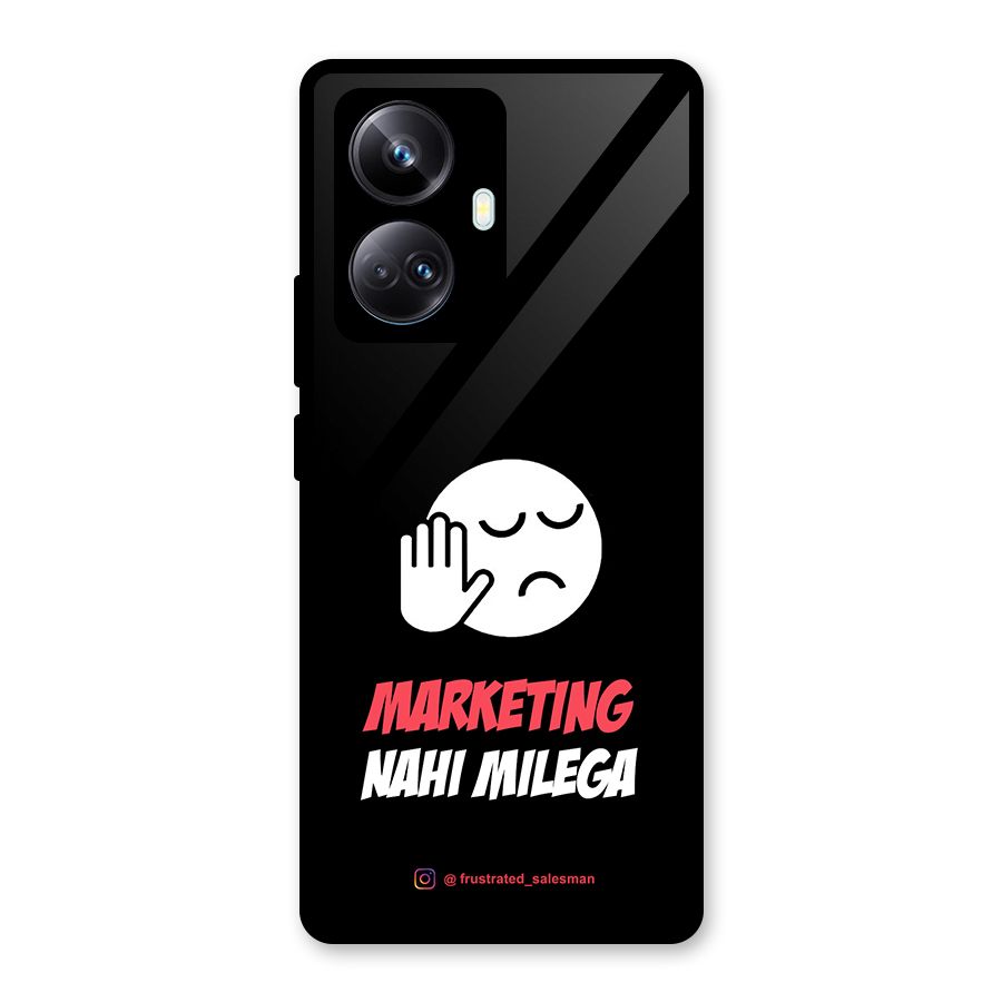 Marketing Nahi Milega Black Glass Back Case for Realme 10 Pro Plus