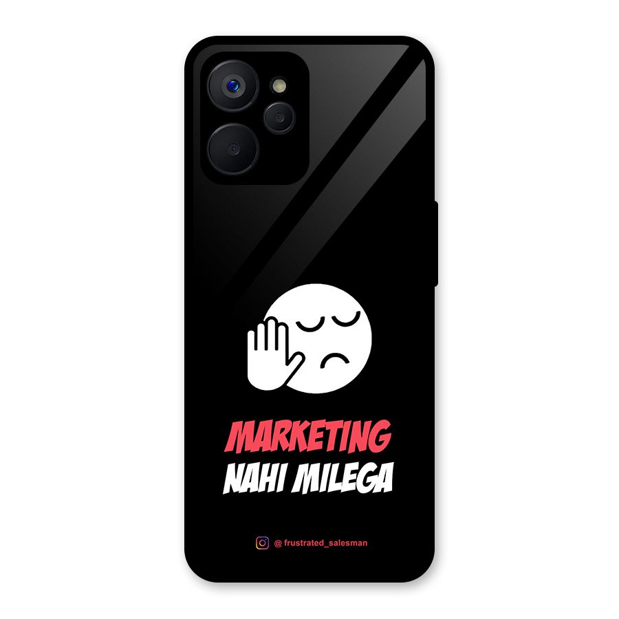 Marketing Nahi Milega Black Glass Back Case for Realme 9i 5G