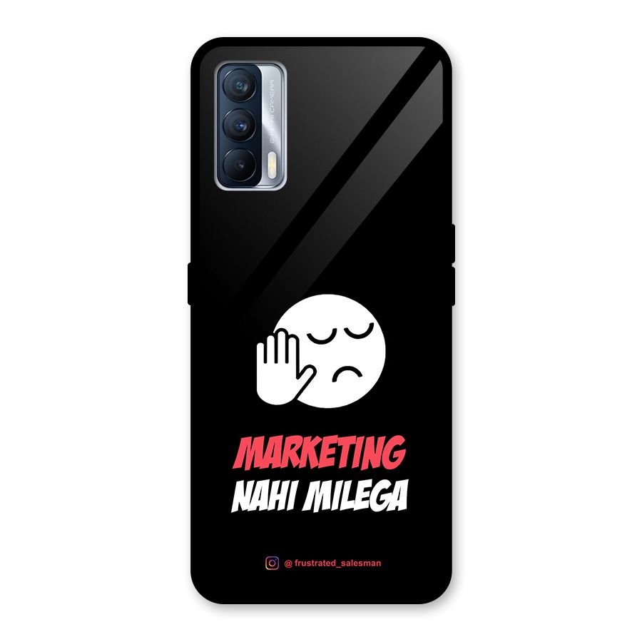Marketing Nahi Milega Black Glass Back Case for Realme X7